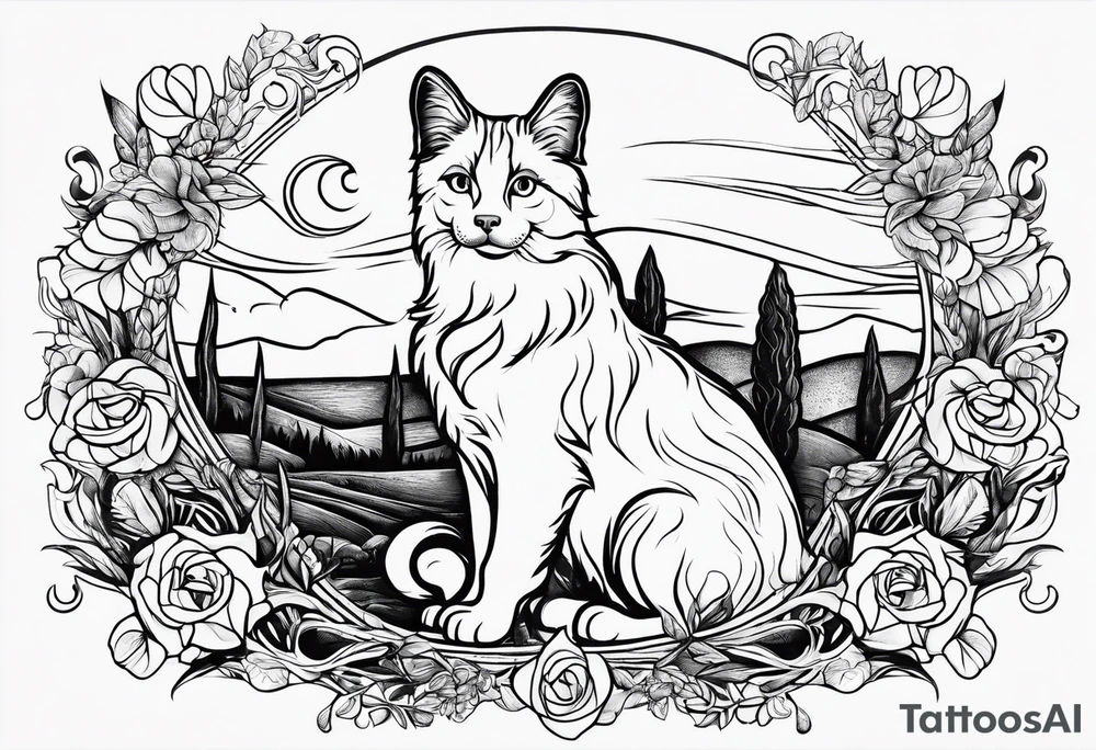 Dog fucking cat tattoo idea