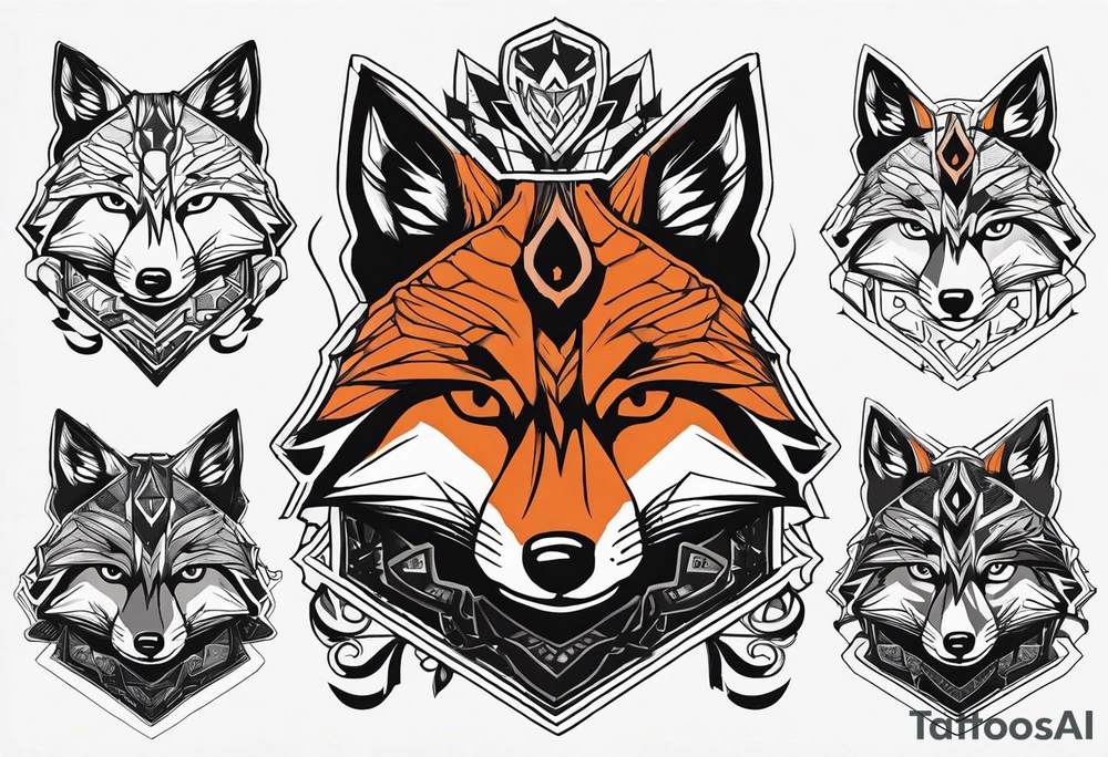 army angry fox commando tattoo idea