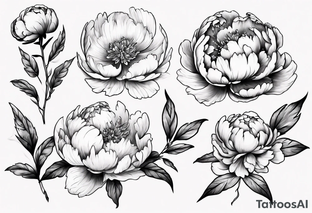 peony tattoo idea