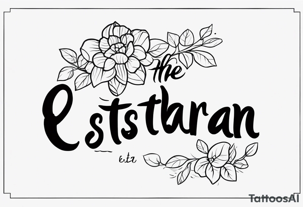 The name esteban with a bean tattoo idea
