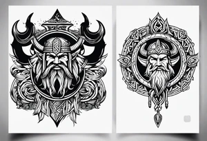 Viking symbols tattoo idea