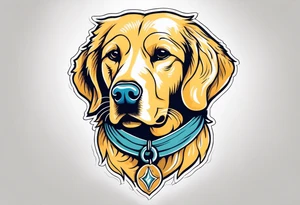 a golden retriever in a gi tattoo idea