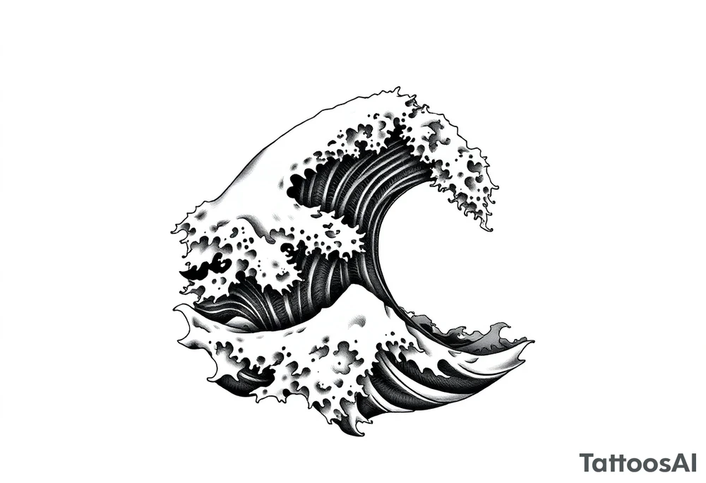 Roaming waves tattoo idea