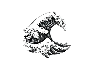 Roaming waves tattoo idea