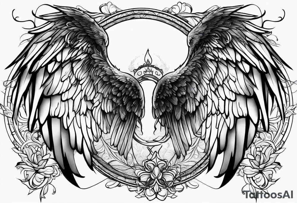 Angel wings tattoo idea