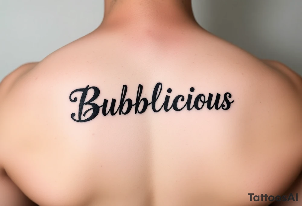 (KeezY MadE) Bubblicious style word tattoo idea