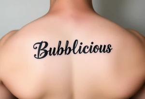 (KeezY MadE) Bubblicious style word tattoo idea