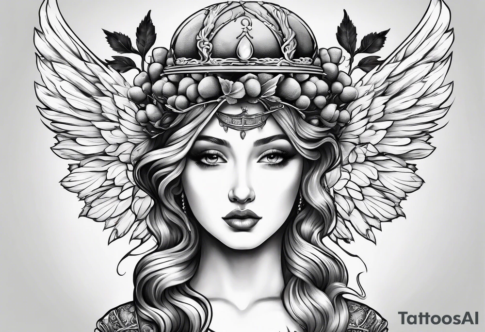 Acorn being carried by angel tattoo idea