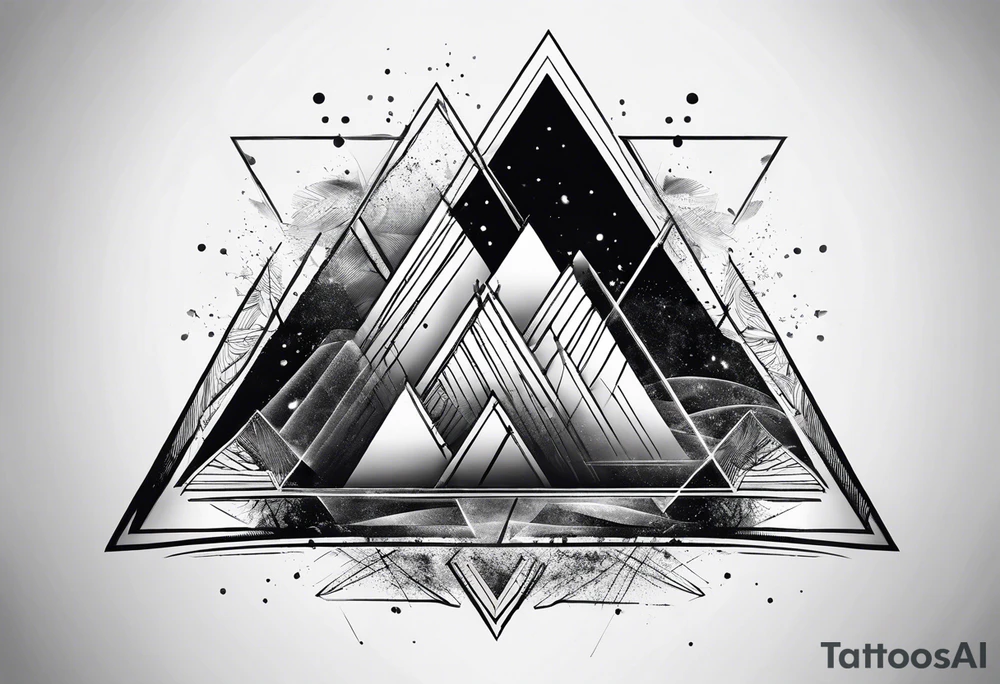 3 overlapping triangles tattoo idea