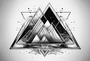 3 overlapping triangles tattoo idea