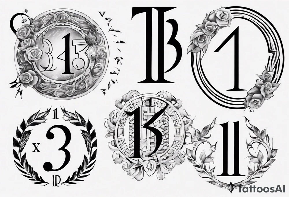 number 13 in roman numerals tattoo idea