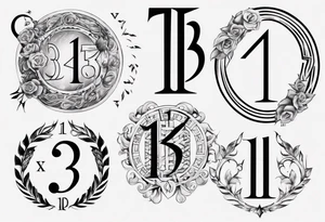 number 13 in roman numerals tattoo idea