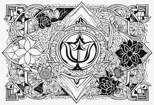 I want to combine elements that represent my mother's last name, which originates from Lebanon, and my father's last name which is German tattoo idea