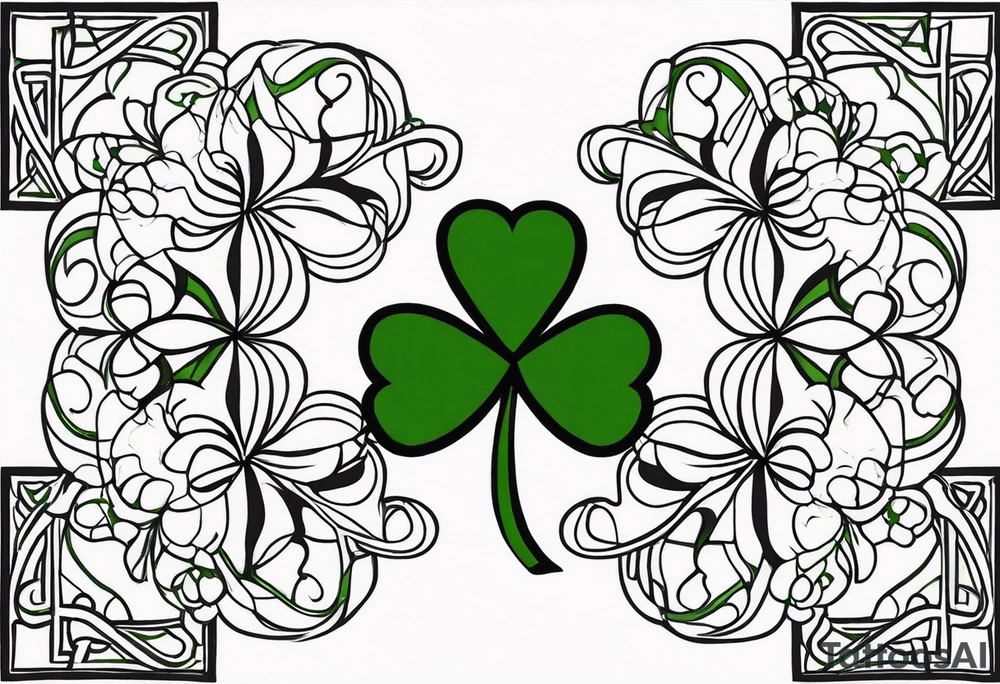 Shamrock love tattoo idea