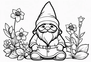 Charming Garden Gnome tattoo idea