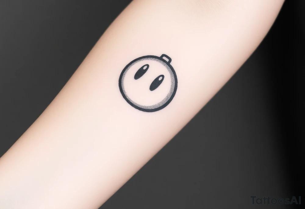 Bob-omb from mario with light shading tattoo idea