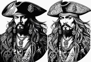 Pirate filigree tattoo idea