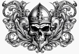 Fleur de lis warrior skeeve tattoo idea