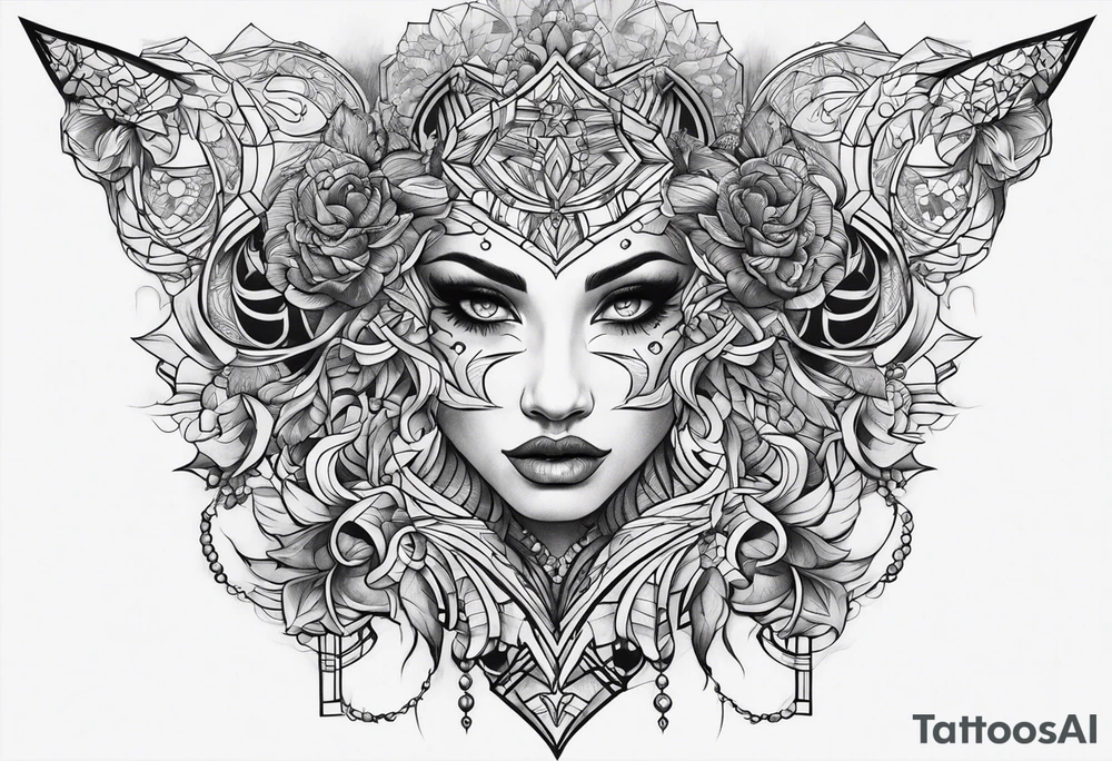 Full neck tattoo tattoo idea