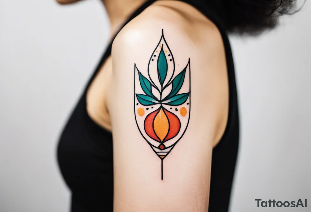 Minimalist and small tattoo on female arm. Inspired by sicilian traditional arts and aesthetics. tattoo idea