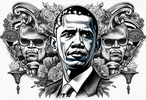 obama gangster tattoo idea