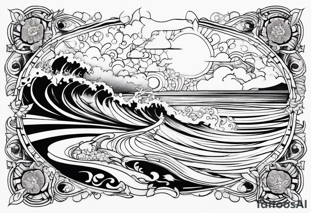Beach and snow tattoo idea