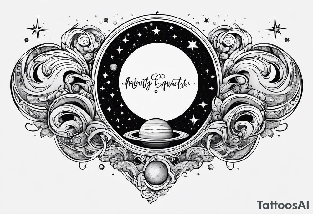 galaxy as an infinity symbol tattoo idea