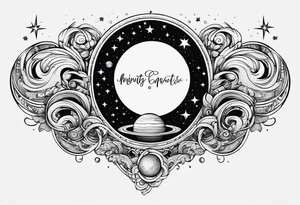galaxy as an infinity symbol tattoo idea