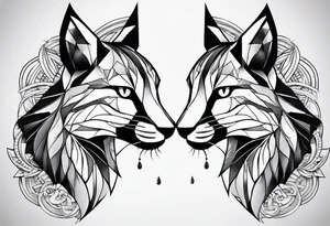 Geometric shape to fit behind ear tattoo tattoo idea