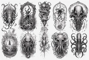 long tattoo for forearm on lovecraft them
add tentacle tattoo idea
