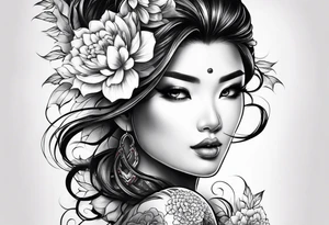 Japanese leg sleeve tattoo idea