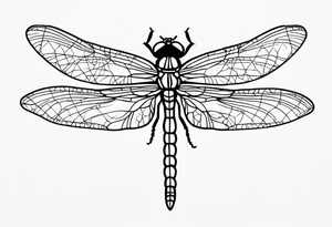 fine line barbed wire small dragonfly tattoo idea