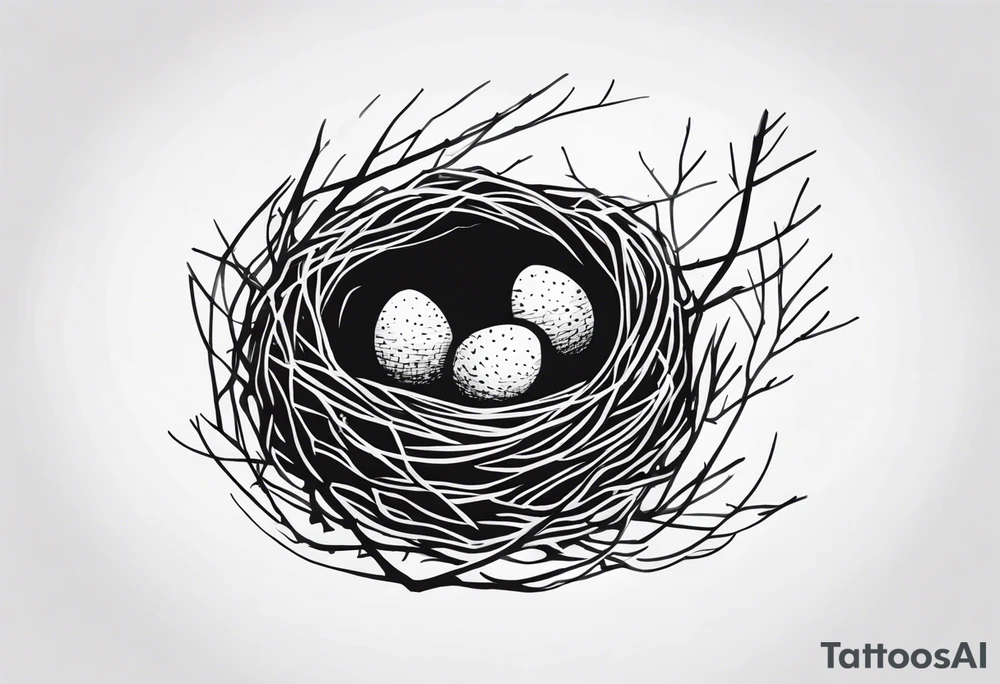 Bird nest tattoo idea