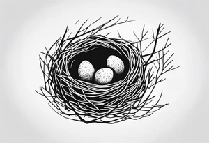 Bird nest tattoo idea
