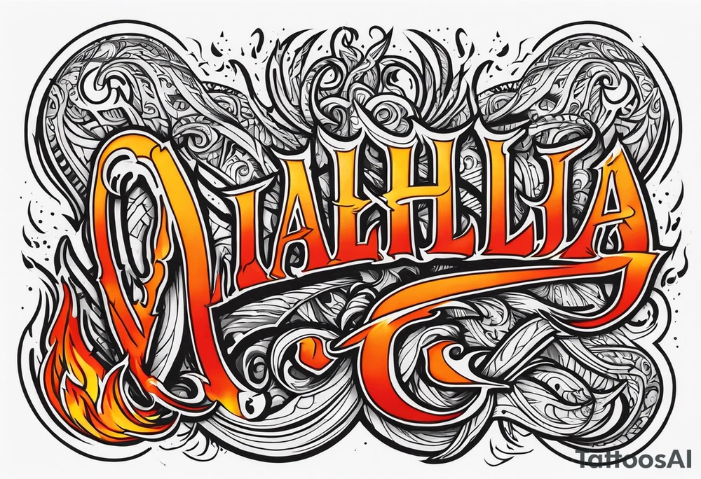 Valhalla on fire tattoo idea