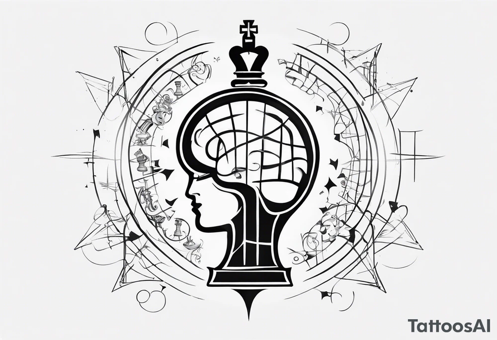 chess brain quantum physics tattoo idea