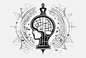 chess brain quantum physics tattoo idea