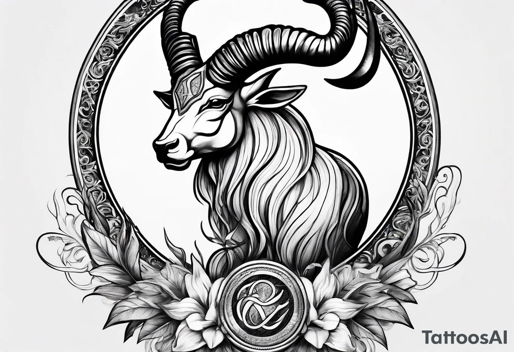 Fineline Capricorn tattoo idea