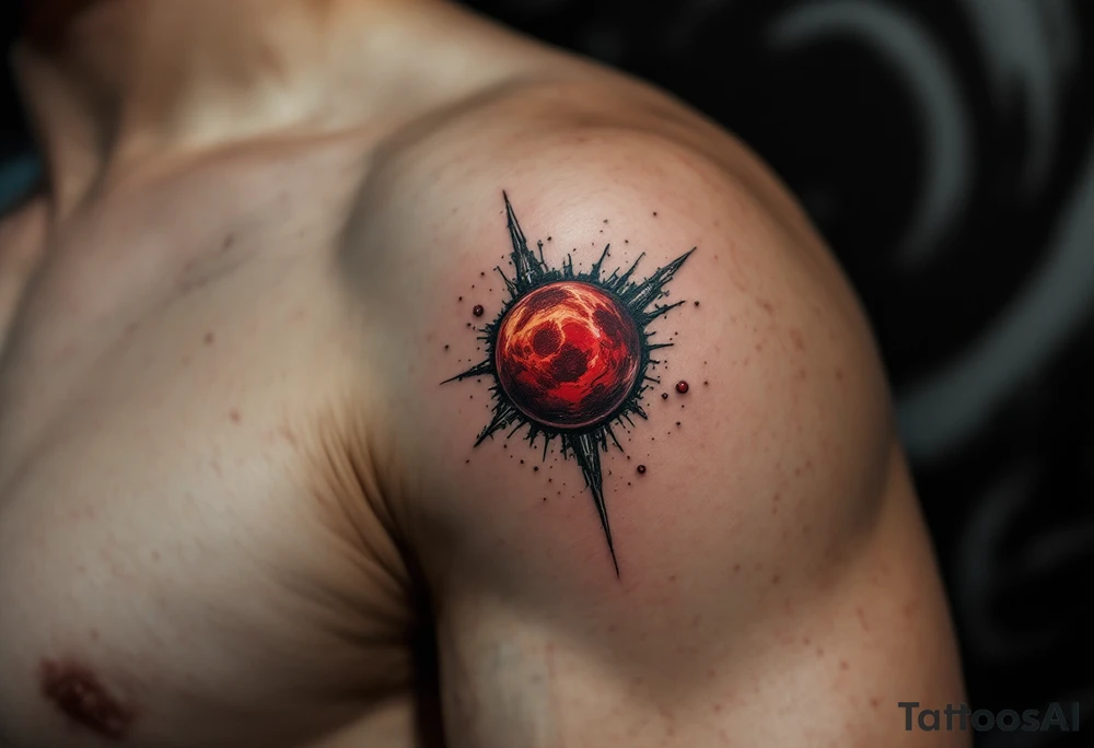 Red planet tattoo idea