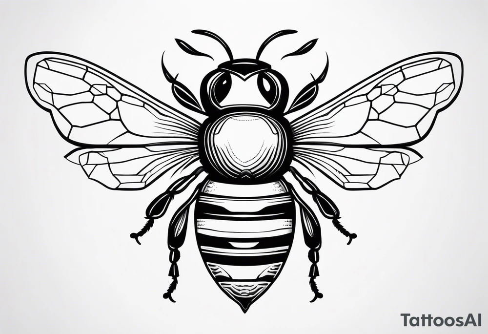 a more abstract bee tattoo idea