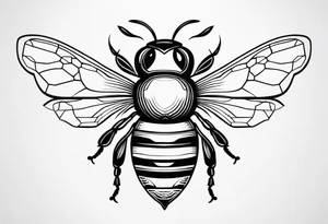 a more abstract bee tattoo idea