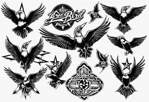 Free bird lynyrd skynyrd 
creative never seen before tattoo idea