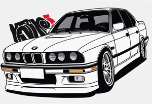 1995 Bmw M5 with blower tattoo idea