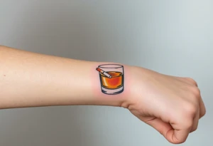 Shot of whiskey and a cigarette tattoo idea