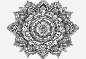 Full sleeve mandala henna female tattoo with mushroom henna at shoulder tattoo idea