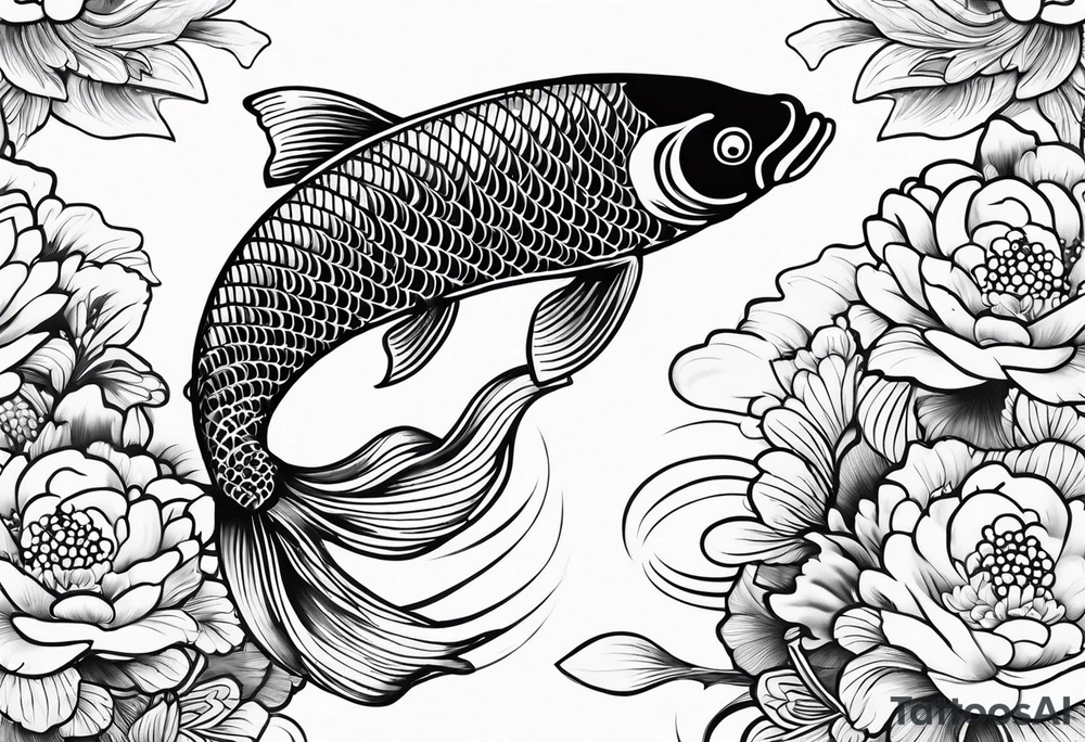 a koi fish tattoo idea