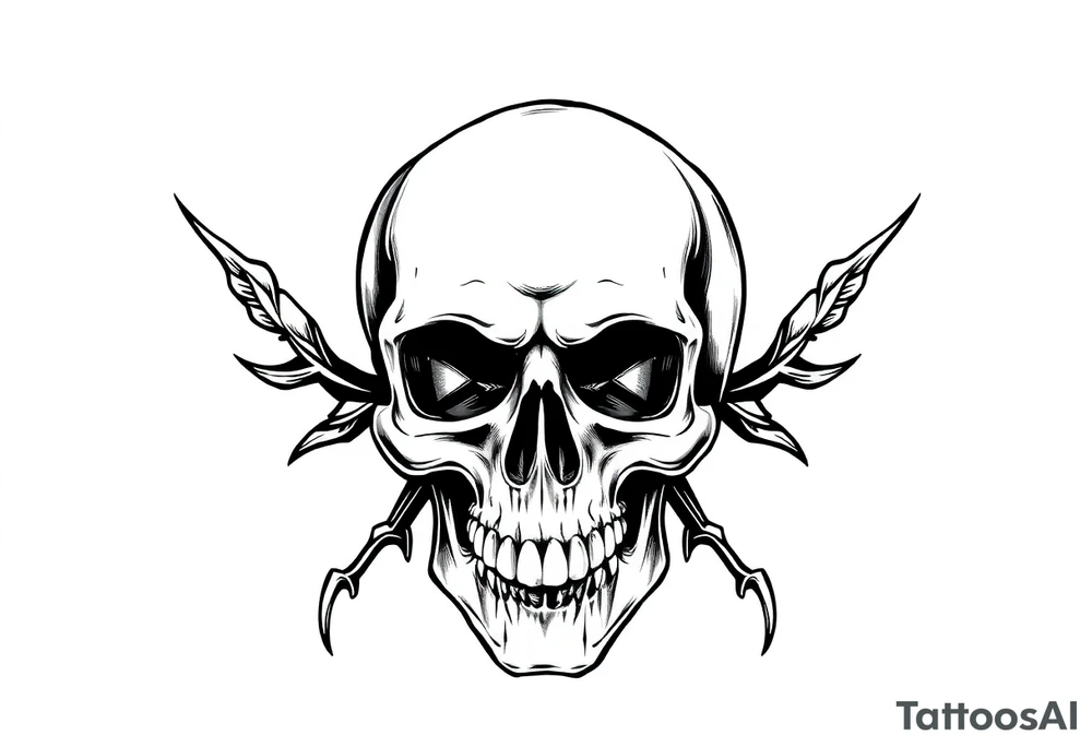 Gothic, skull tattoo idea