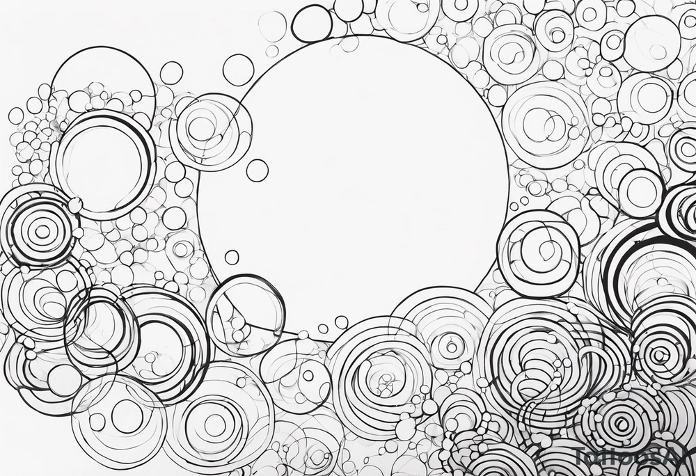 Circles and bubbles tattoo idea