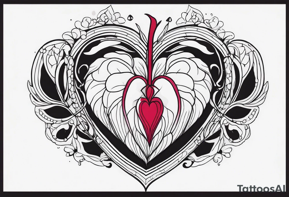 Bleeding heart tattoo idea
