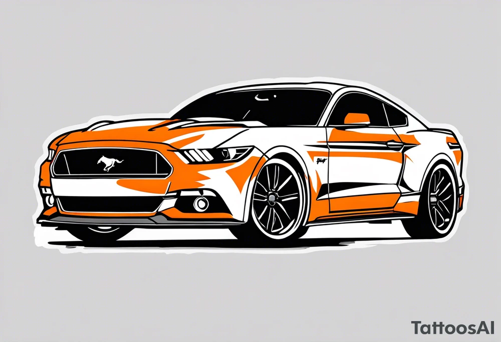 2016 ford mustang orange tattoo idea